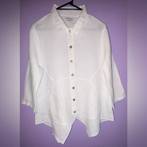 White Button-Up Women's Top